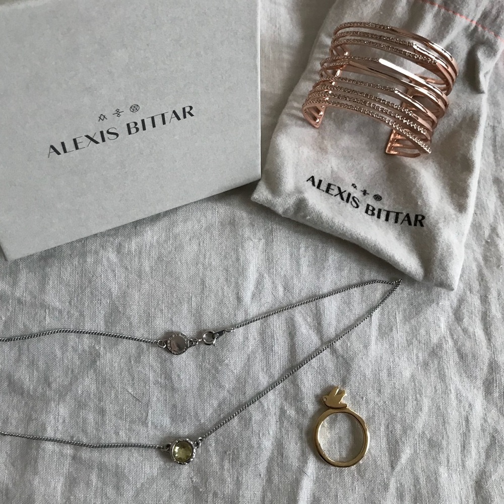 MARC JACOBS ring,necklace, Alexis Bittar bracelet